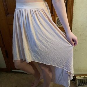 Light pink high low skirt. Can fit XS- M